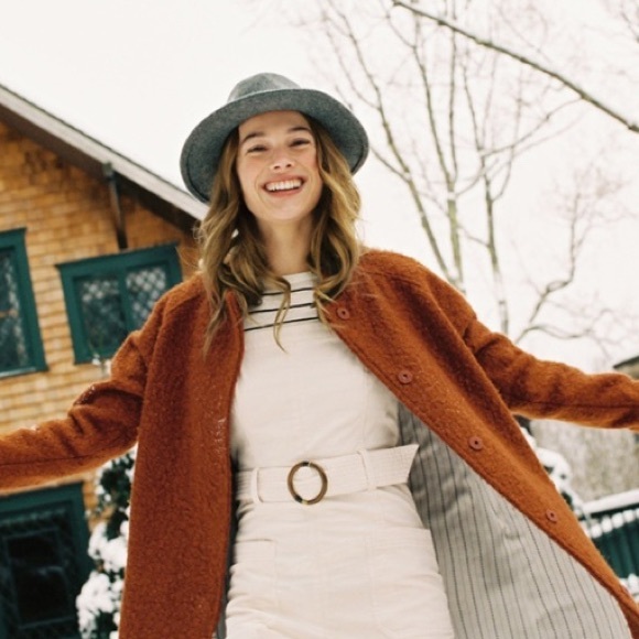 Greylin Jenna Kutcher Windermere Rachel Boucle Coat - Picture 2 of 11